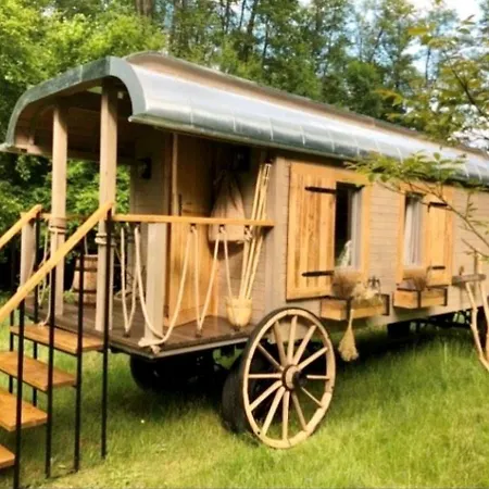Entspannung Im Zirkuswagen: Aussergewoehnliche Und Liebevoll Eingerichtete Glamping-Unterkunft Im Gruenen Geigant Exterior photo
